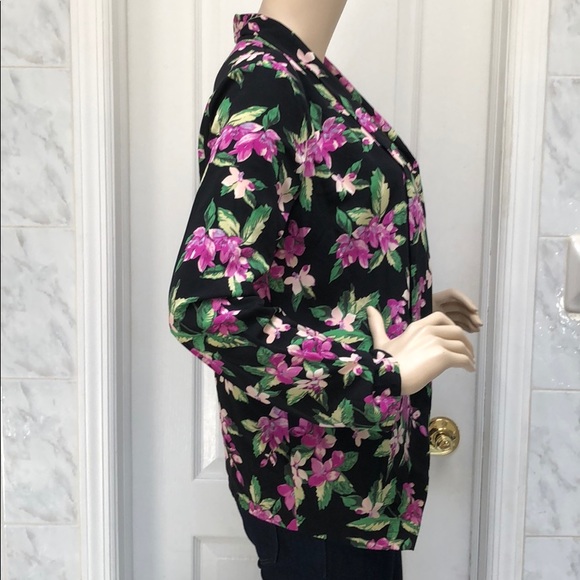 FLORAL BLACK CARDIGAN - Picture 6 of 7
